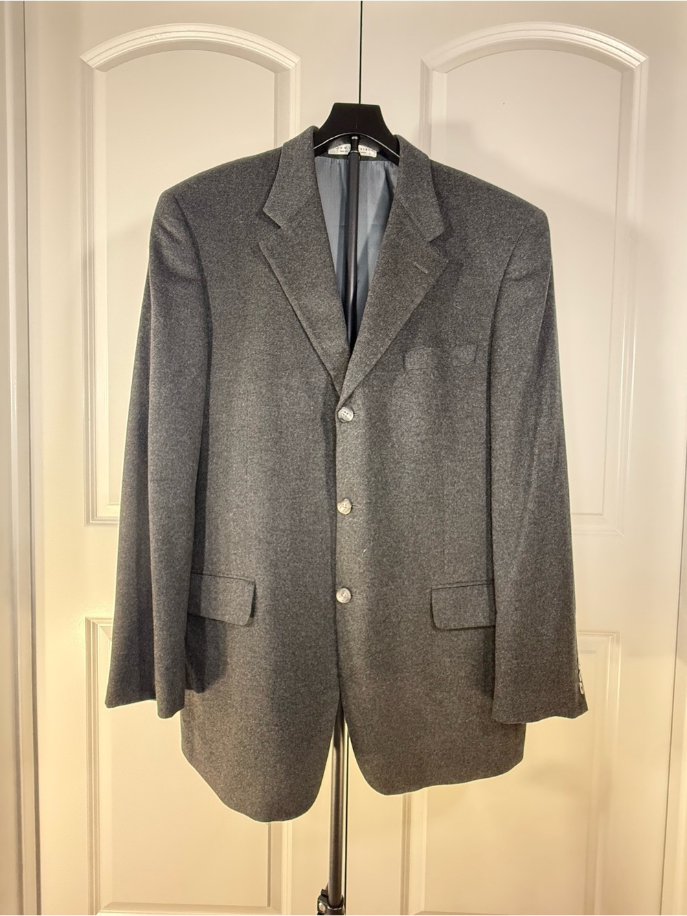 John Nordstrom 100% Cashmere Gray Men's Sport Coat - Classic Notch Lapel Blazer